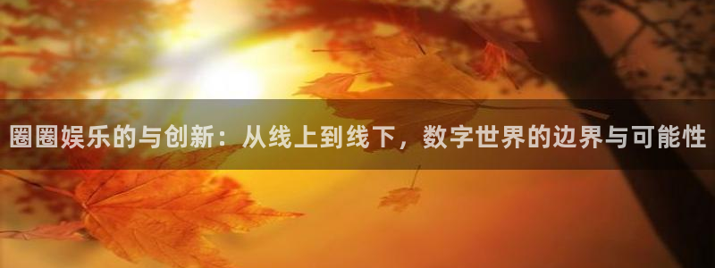 彩虹多多官方正版下载：圈圈娱乐的与创新：从线上到线下，数字世界的边界与可能性